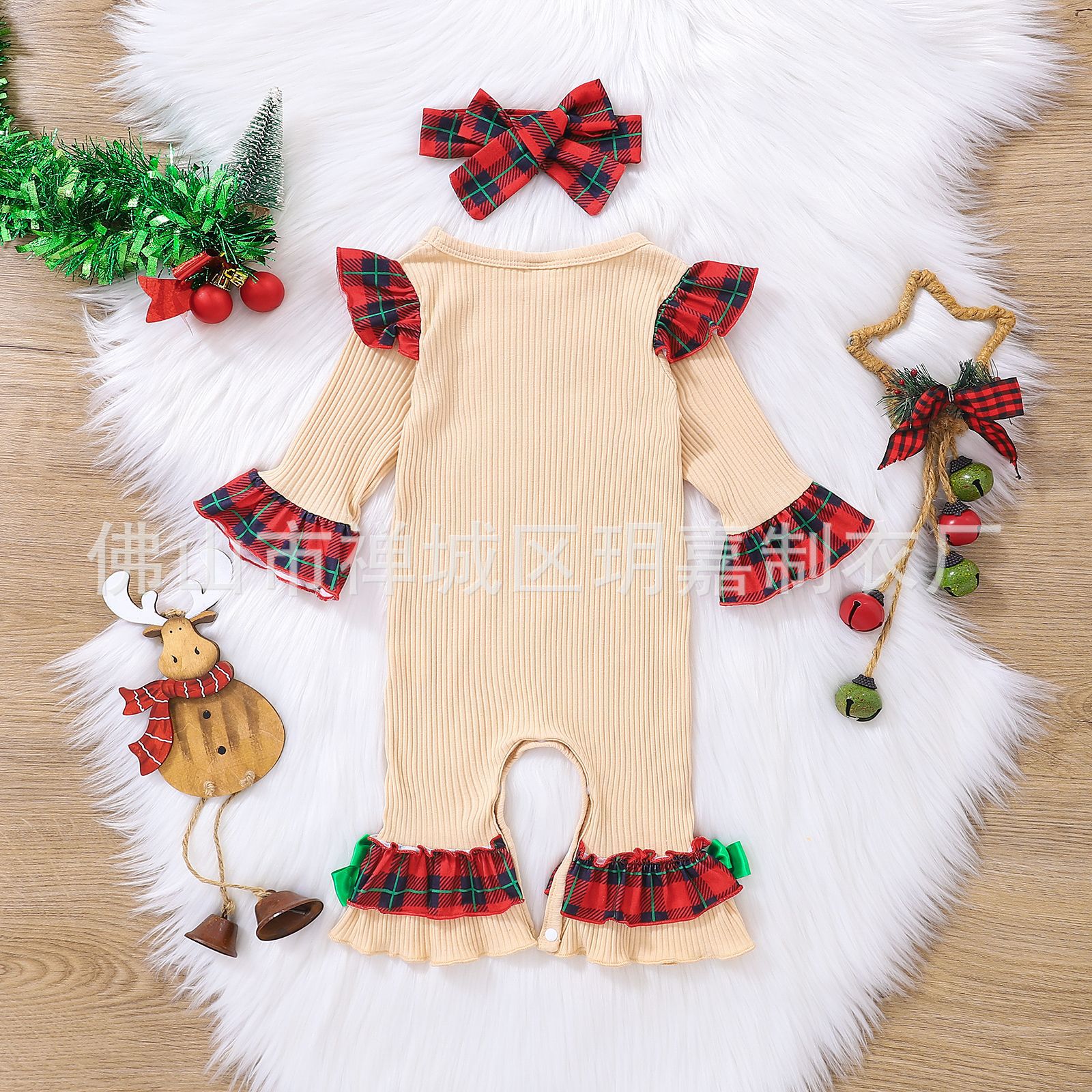 New style baby girls Christmas printed